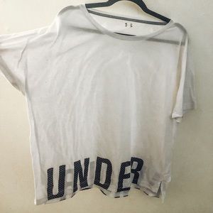 Under Armour Slight Crop white shirt